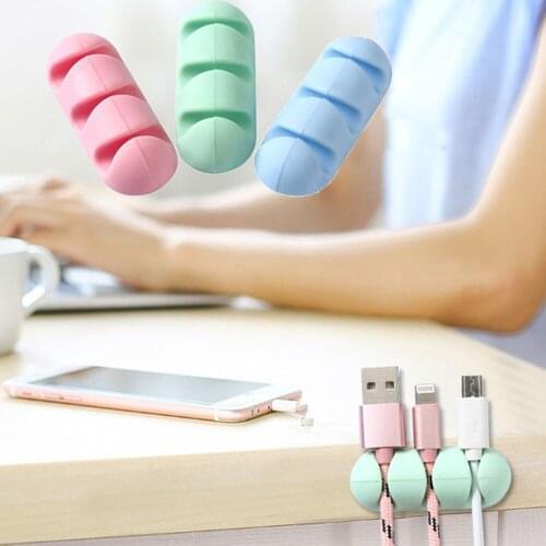 2Pcs Organizers Headphone Headset Wire Wrap Cord Winder Organizer Cable Collector Silica Housekeeping