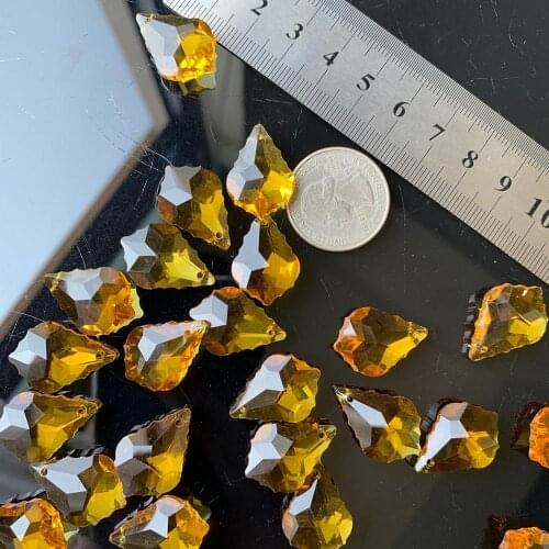 20Pcs Chandelier Bead Part Hanging Glass Crystal Prism Pandent DIY Chandelier Lamp 20mm Hanging Ornament Suncatcher DIY