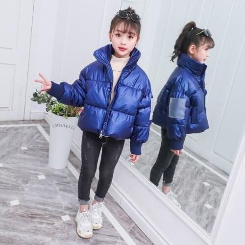 2020 Winter Childrens Solid Color Bright Warm White Duck Down Cotton winter jacket kids boys girls winter coat clothes