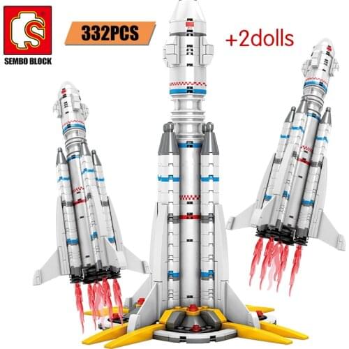 SEMBO 322PCS Compatible City Technical Carrier Launch Vehicle Building Blocks Astronaut The Wandering Earth Bricks Toys for Boys