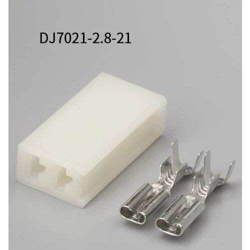 500pcs 2Pin 2.8mm female Auto Motorcycle Electronic Wiring Connector for AUdi,VW,BMW, Honda,Toyota,Ford DJ7021-2.8-21