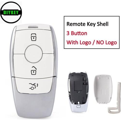 DIYKEY White Smart Remote Key Shell 3 Button for Mercedes-Benz for Mercedes-Benz C200L E300L S320 GLC for Maybach
