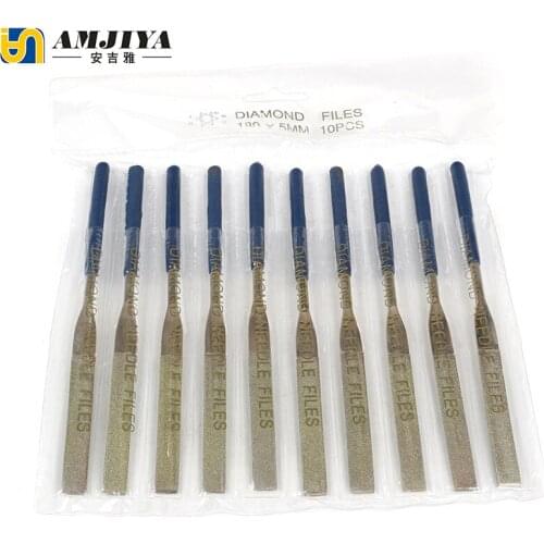 Free Shipping 10PCS Flat Diamond Needle Files Hand Tools for Grinding Or Polishing