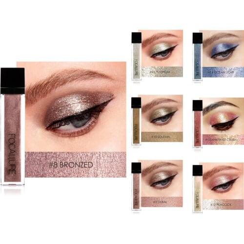 FOCALLURE Glitter Lasting Waterproof Liquid Eyeshadow Sparkling Daily Makeup Kit