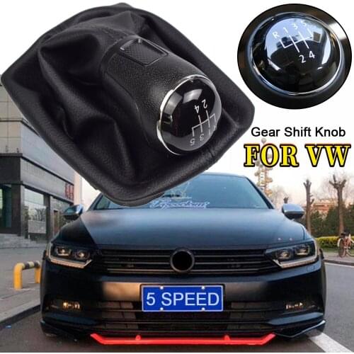 5 Speed M Gear Shift Knob Lever Stick Gaiter Boot Cover Collar For VW Volkswagen Passat 2013 2014 2015 Car Styling Accessories