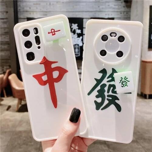 Mahjong style Phone Case For Huawei Honor View 40 50 30 20 50SE X10 X20 X20SE 30S 20S 9X Back Soft Silicone Cover