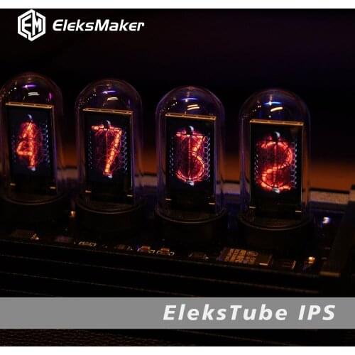 Elekstube IPS Nixie Tube Digital Clock Electronic Calendar 6 Bit LCD Time Photo Display Creative Retro Desk Decoration Gift