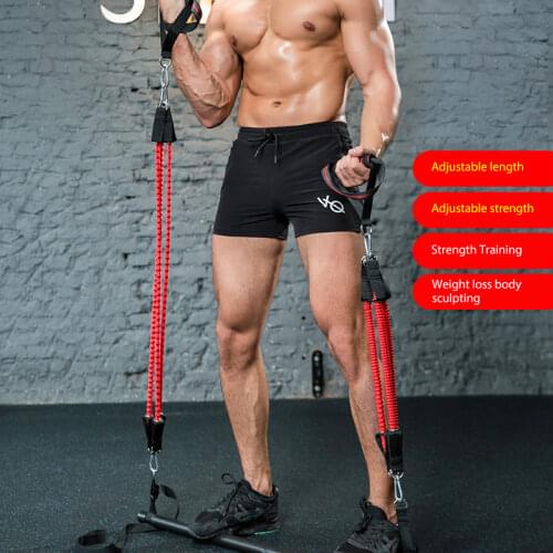 Resistance Band With Strength Training Bar For Men Rubber Loop Tube Bands Body Workout Fitness Stick Slimming Exercise Bar HW207