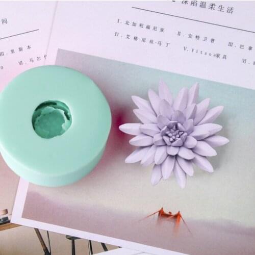 HC0037 Silica gel 3D molds Purple Lotus silicone soap mold candle mold aroma mould handmade soap making resin clay molds