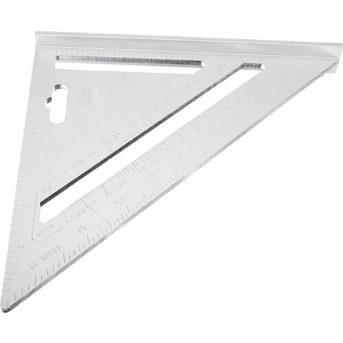 JIGUOOR Multi-Usage 200mm Alloy Speed Square Protractor Miter Framing Tri-square Line Scriber Saw Guide Measurement Carpenter