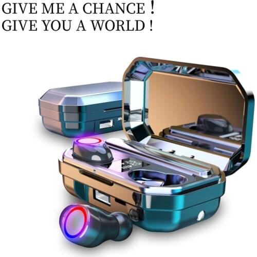 M12Compact Wireless Earpieces of 9D Surround Sound Automatic Pairing Bluetooth Earphones for mp3 player smartphone laptop gamer