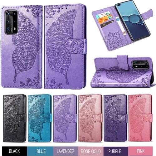 3D Print Butterfly Flip Leather Wallet Case Cover For P20 P30 P40 Pro Lite Psmart 2019/2020/2021 For Honor 10i 20 20i 20 Lite 9X