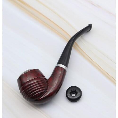 Smoking Set Wood Pipe Handmade Brown Tobacco 12cm Classic Bent s Gift Cigarette Cigar Tube