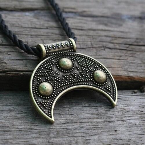 Lanseis 10pcs norse Slavic Lunula Womans Necklace viking jewelry for women MORAVIA, Lunitsa, Slaves Ethnic pendant