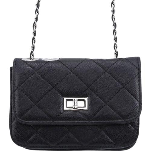 Women Small Square Bags Ladies Shoulder Bag PU Solid Color Buckle Messenger Bag Small Square Bag Casual Handbags With Chain