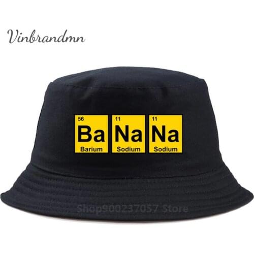 Banana Spelling Elements Funny Cartoon Banana Panama Bucket Hat 2020 Fashion Luxury Brand Fisherman Hat
