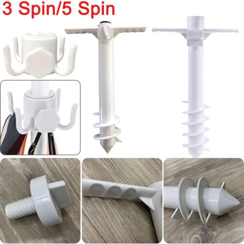 2pcs Beach Umbrella Sand Anchor Holder Parasol Spike Sand Grabber + Hanging Hook Camping Portable Outdoor Elements