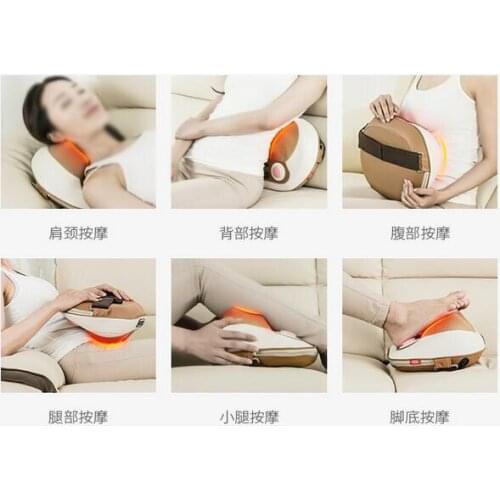Full Body Massage Cushion Pillow Cervical Massager 4d Kneading Electric Vibrating Magnet Shiatsu Shoulder Back Electronic