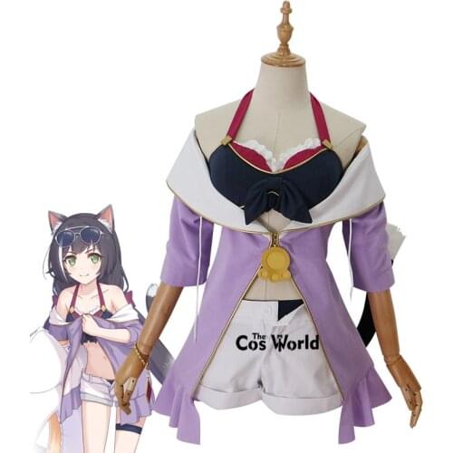 Princess Connect! Re:Dive Kyaru Momochi Kiruya Bikini Swimwear Bathing Suit Sukumizu Tube Tops Underwear Anime Cosplay Costumes