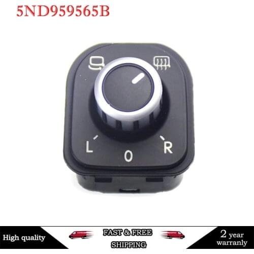 Power Side Mirror Adjust W/Folding Switch Knob Fit Jetta 5 Golf MK5 6 Rabbit Eos Passat B6 Tiguan 5ND959565B