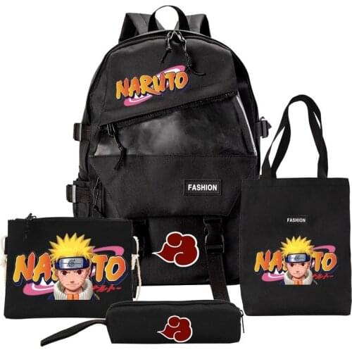 Naruto Children Go To School Four Suits Kindergarten Backpack Kids Children Cartoon Bags Fashion Children School Bag