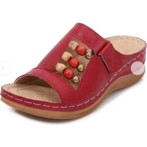 Summer Platform Sandals 2021 Fashion Women Strap Gladiator Sandal Wedges Shoes Casual Woman Peep Toe Beaded Sandalias Mujer