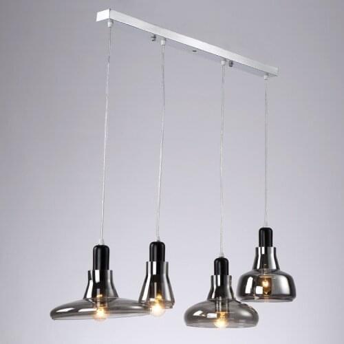 Glass Pendant Light Vintage Rope Lamp Loft Suspension Luminaire Restaurant Kitchen Black Iron Decor Home Lighting E27 110-240V
