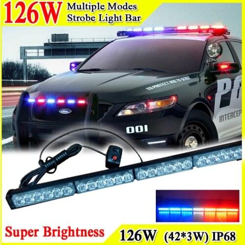 41inch 126W Car Roof Led Strobe Lights Bar Police Emergency Warning Fireman Engineering vehicles ATV Flash 12V Led Lights Bar