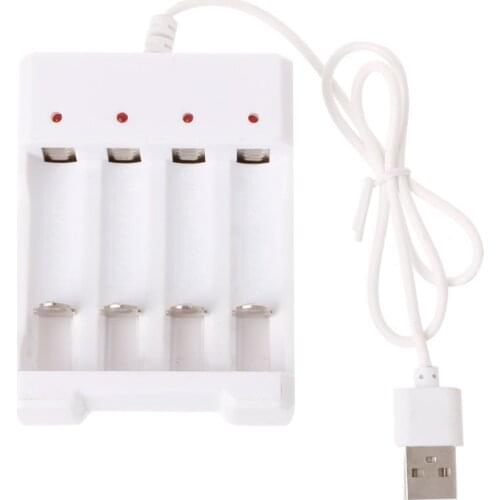 1.2V Universal Smart 4-Slot AA/AAA Rechargeable Battery Charger Adapter USB Plug Dropshipping