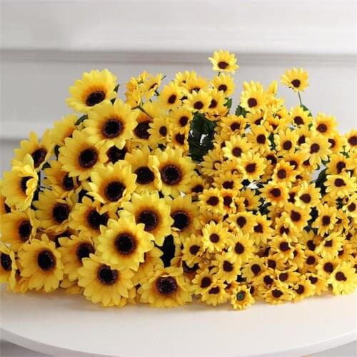 1 Bouquet Different Styles Mini Rose Artificial Silk Sunflower Flower Home Wedding Decoration Cheap DIY Scrapbooking Fake Flower