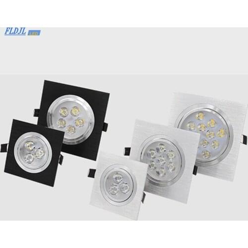 1 square dimming downlight 6W 10W 14W 24W 30W LED embedded COB ceiling spotlight ac85-265V LED indoor lighting