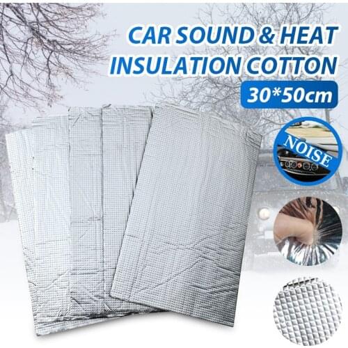 1pc/10pcs 30x50cm 5mm/10mm Car Heat Insulation Cotton Noise Insulation Car Sound Insulation Engine Firewall Heat Aluminum Foam