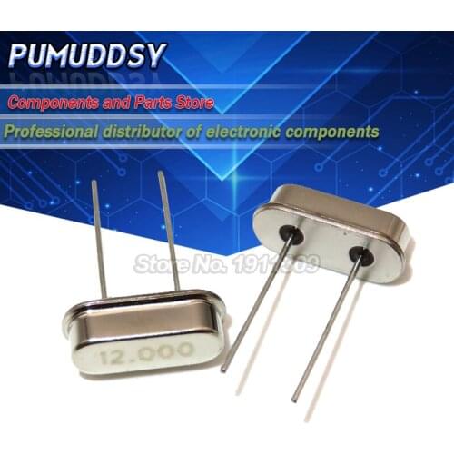 10PCS hc-49s 12MHz 12.000mhz HC49S 20ppm 20pF quartz resonator