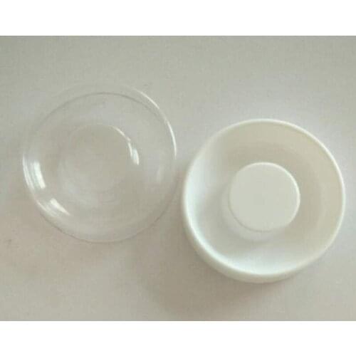 100PCS Round Lashes Packing Boxes Eyelashes Packing Tray Eyelashes Packaging Transparent Lid Clear White Trays Eye Lash Tray DIY