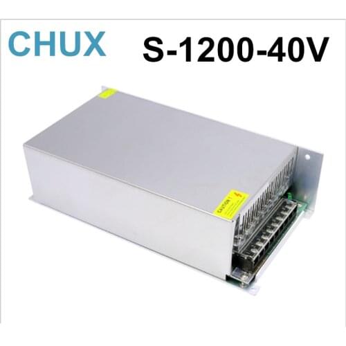 1200W 30A 40V Switching Power Supply 220v 110v Ac to 40v Dc Power Supply for Cnc Cctv Led Light Free Shipping
