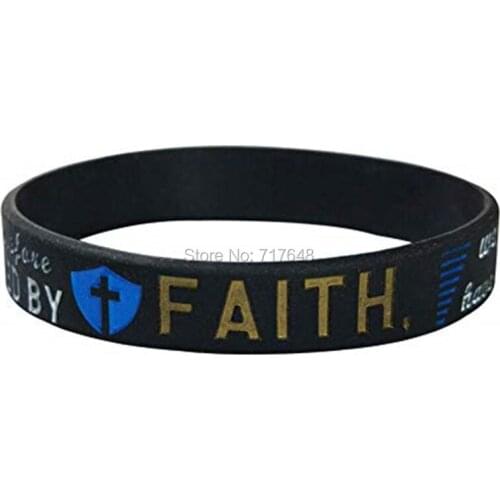 30pcs Bible Verse Faith wristband silicone bracelets free shipping by ePacket A