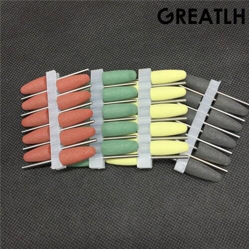 40pcs Dental SILICONE Polishers Resin Base Acrylic Polishing Burs 2.35mm Dental Materials