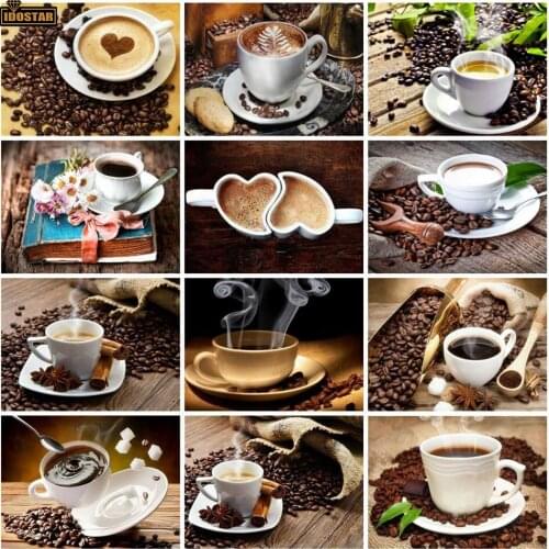 5d Diamond Painting Coffee Cup Needlework Gift Full Square Drill Diamond Embroidery Landscape Handmade Home Decor Gift