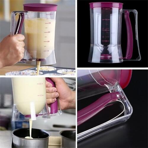 900ml Dough Dispenser Baking Tool Plastic Jug Pancakes Muffin Cupcakes Donut