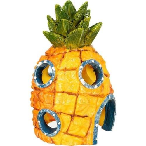 Aquarium Decoration Underwater Comic Plants Pineapple House krusty Krab squidward Tentacle Fish Tank Landscaping Resin Ornaments