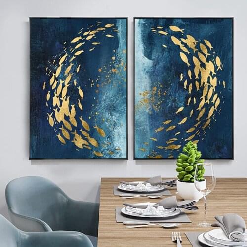 DIY 5D Diamond Painting Deep Sea Golden Fish Diamond Embroidery Cross Stitch Full Square Round Drill Rhinestone Home Decor