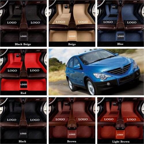 Auto Carpet Cover Car Floor Foot Mat for SsangYong ChairmanTivoli Kyron Rexton Korando Rodius ActYon Car Floor Mats Foot Mats
