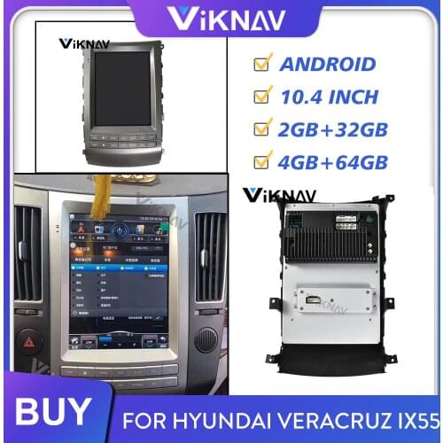 Vertical screen car DVD multimedia player for HYUNDAI VERACRUZ IX55 2008-2012 auto radio video player GPS navigation 10.4 inch