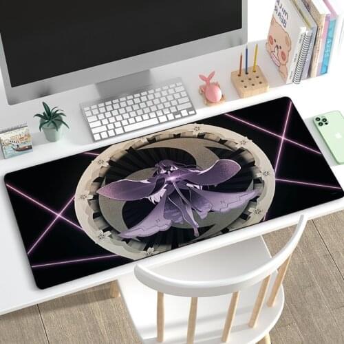 Genshin Impact Baal XXL Mouse Pad 900x400mm Keyboard Mouse Pad Anti-slip Mousepads for Laptop Notebook Gamer Pad Rubber Placemat