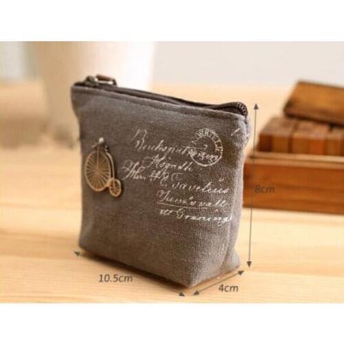 50 pieces Retro nostalgic purse wholesale canvas foreign trade coin purse key bag