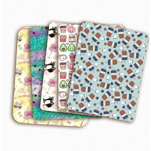 Polyester Cotton Fabric Sheet Ice Cream Pattern DIY Material Masks Sewing Raw Materials Home Textile Can By Meter 45*145CM/pc