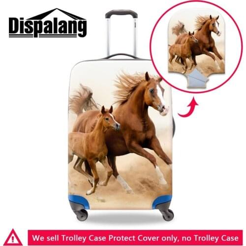 Horse Print Thick Luggage Protective Cover For 18/20/22/24/26/28/30 Inch Case Elastic Zipper Suitcase Cover Travel Bag Cover
