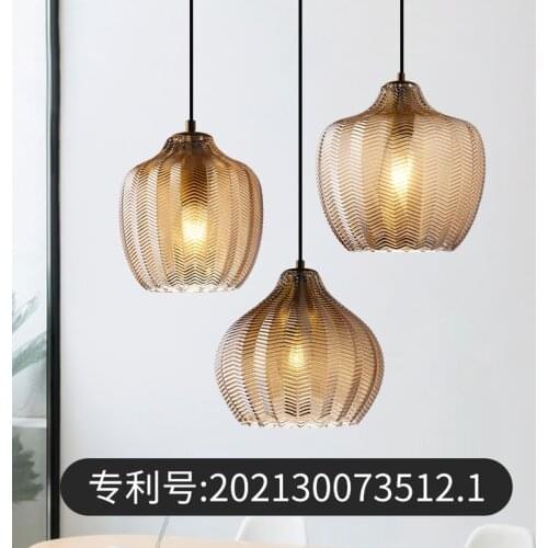 Restaurant chandelier Cafe luxury modern simple personality bedside table Nordic bedroom bar stair lamp single head