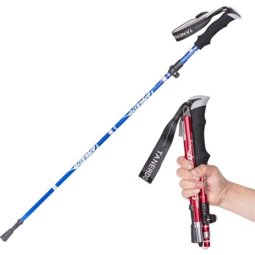Multifunction Walking Stick Trekking Poles Telescopic Fold Crutches Hiking Stick Crutch Elderly Metal Stick Walking Cane Outdoor