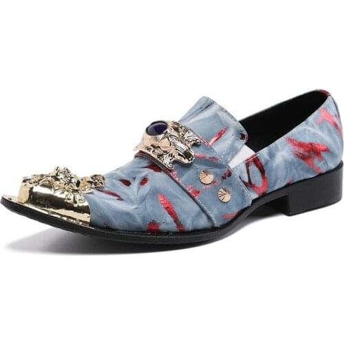 2021 New Handmade Flowers Print Suede China Style Men Loafers Wedding and Party Men Shoes Fashion Mens Loafers, 38-46